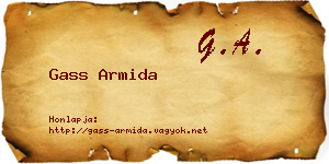Gass Armida névjegykártya